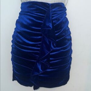 Velvet Form Fitting Mini Skirt